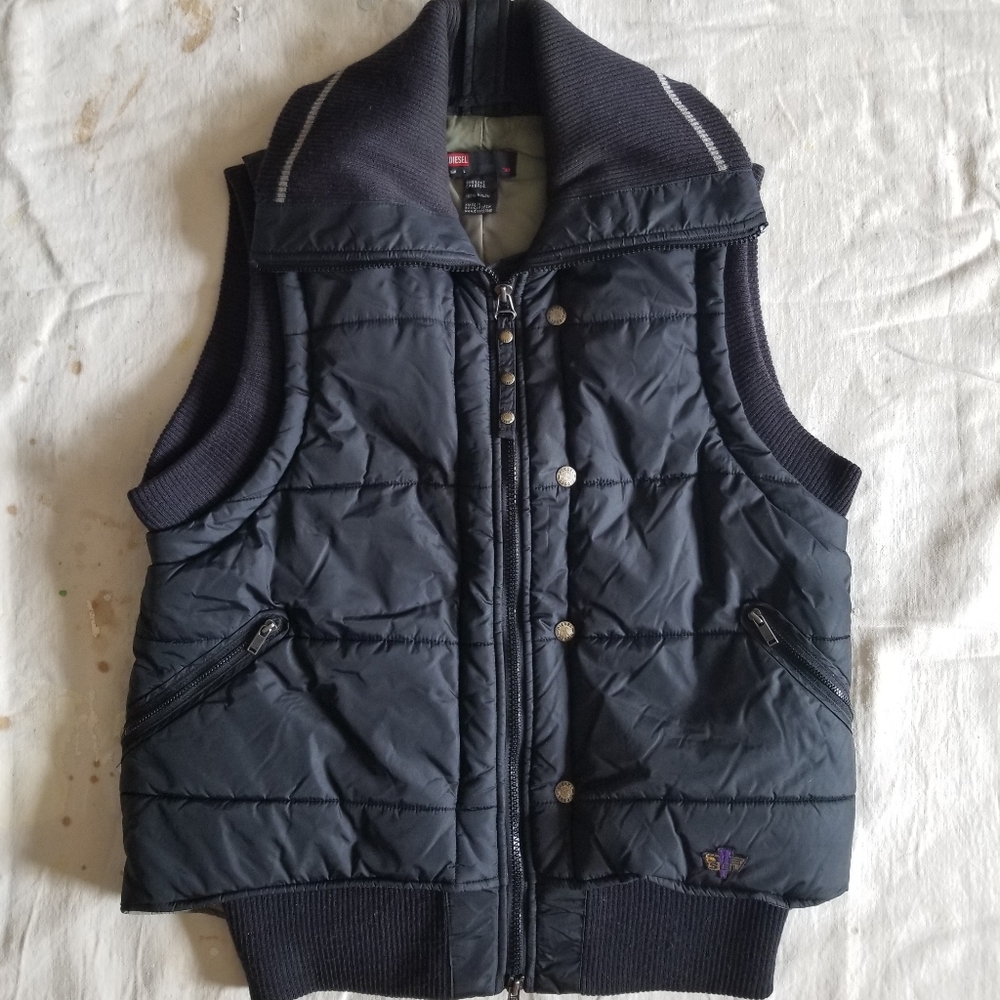 Diesel Black Puffer Vest